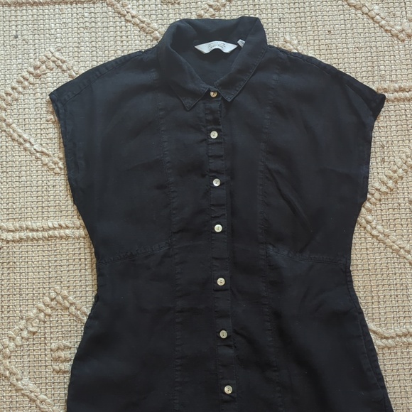 & Other Stories Dress | Black - Button Up, Mini | Size Small - Picture 3 of 6